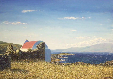 Church in Wind on Mykonos