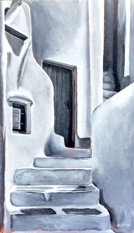 Door and Steps on Mykonos (Monochromatic) SOLD