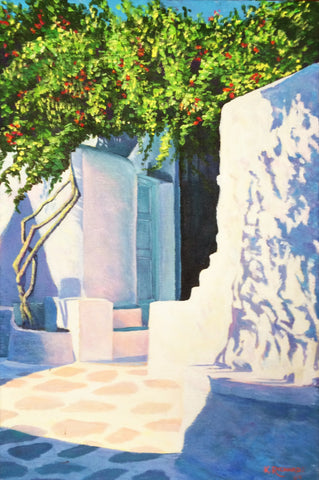 Doorway and Bougainvillae, Mykonos