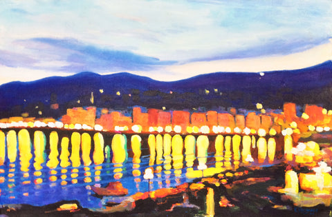 Lights on Syros Harbor