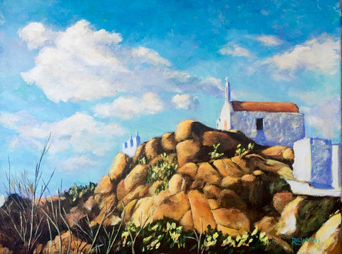 Sunset on Jasmine's Church SOLD